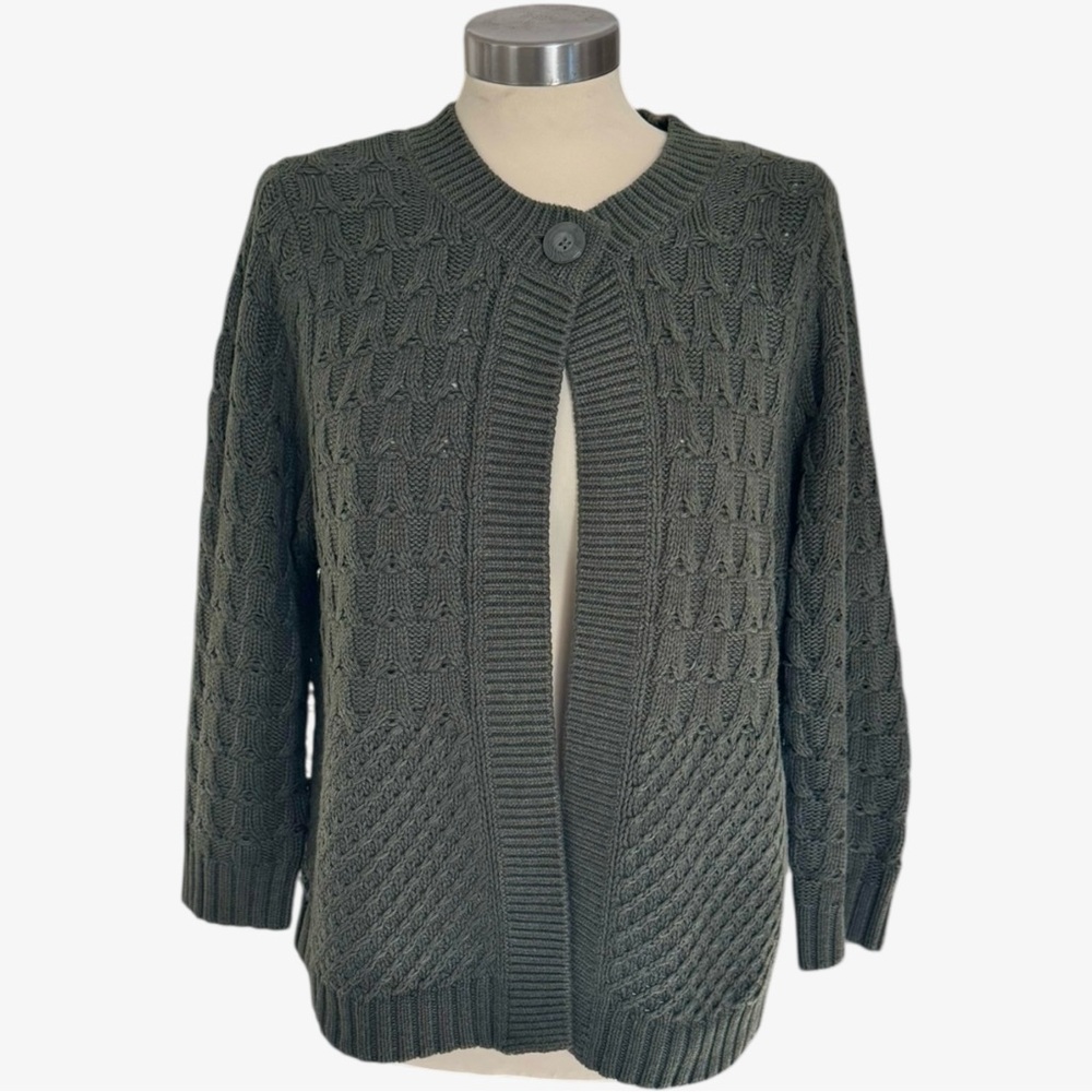 Croft & Barrow Green Cardigan Size Large pre owned